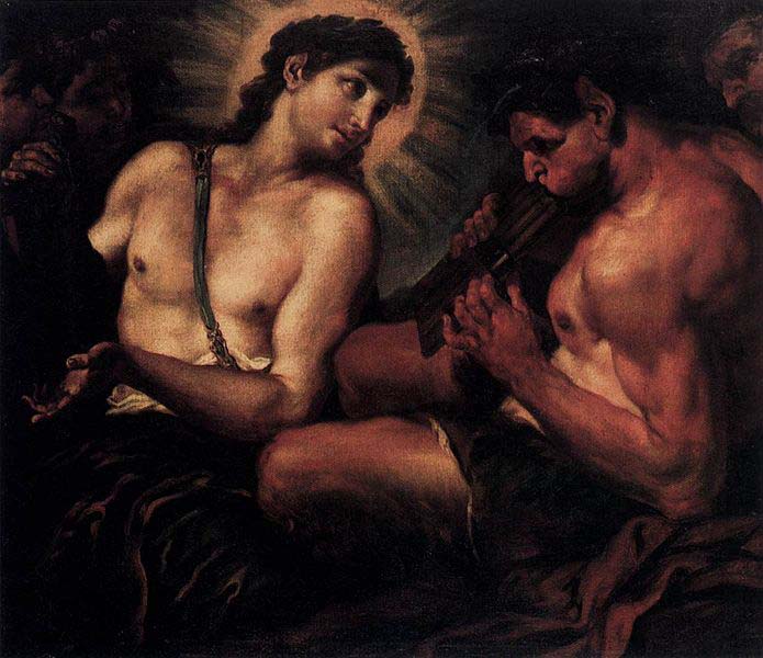 Johann Carl Loth Apollo, Pan, and Marsyas